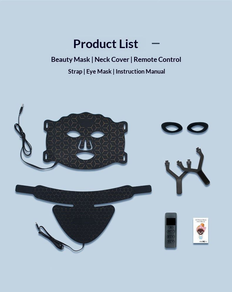 Velou Lumé™ LED Light Therapy Mask — complete package contents and accessories